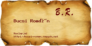 Bucsi Román névjegykártya